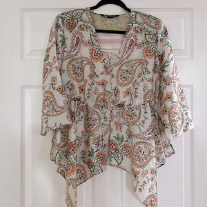 Zara paisley blouse Size M